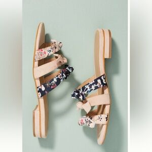 Anthropologie Graceful Bow Slide Sandals 40 / US 10
